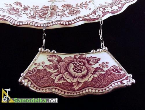 украшения из осколков фарфора украшения из осколков фарфора